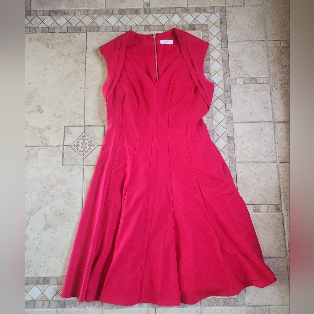 Calvin Klein Vibrant Red Dress